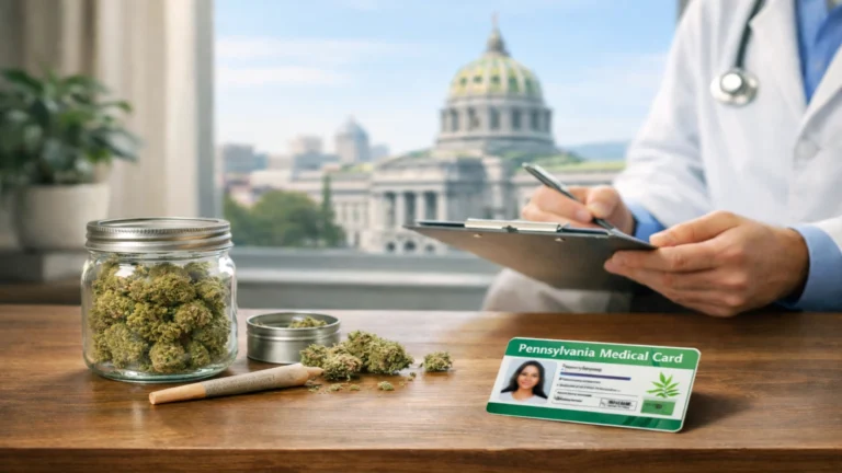 Medical Marijuana Card in Harrisburg consultation with a Pennsylvania MMJ doctor.