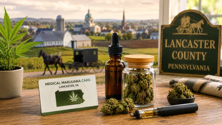 Medical Marijuana Card in Lancaster consultation and cannabis products in Pennsylvania.