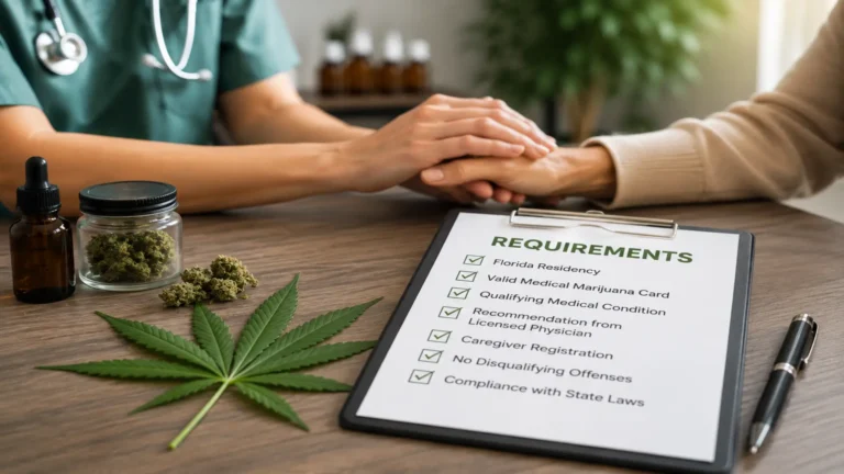 Medical marijuana caregiver eligibility requirements consultation in Florida.